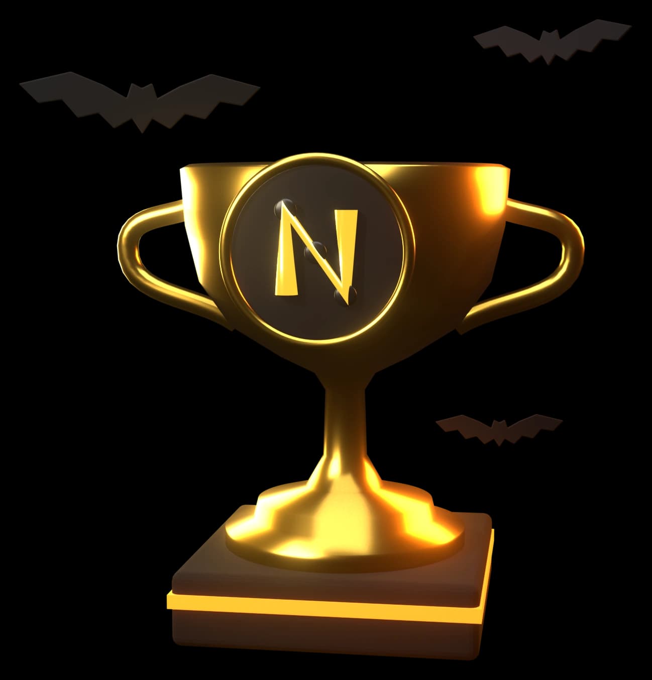 A gold Nirium trophy for the Mainnet Builder badge